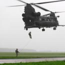 Defense.gov News Photo 100914-A-1979S-060 - U.S. Air Force pararescuemen with the 321st Special Tactics Squadron fast-rope from a U.S. Army MH-47 Chinook helicopter during insertion training